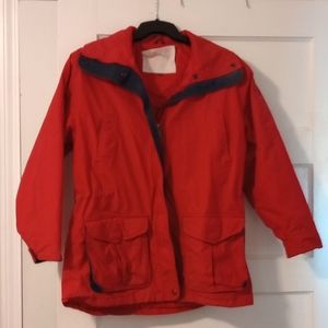 Red vintage canvas chore coat